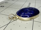 Big NOS Sterling Silver Natural Blue Lapis Lazuli Handcrafted Pendant — photo 7