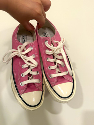 Converse Chuck Taylor All Star Low Top Canvas Lace-Up Sneaker Pink White