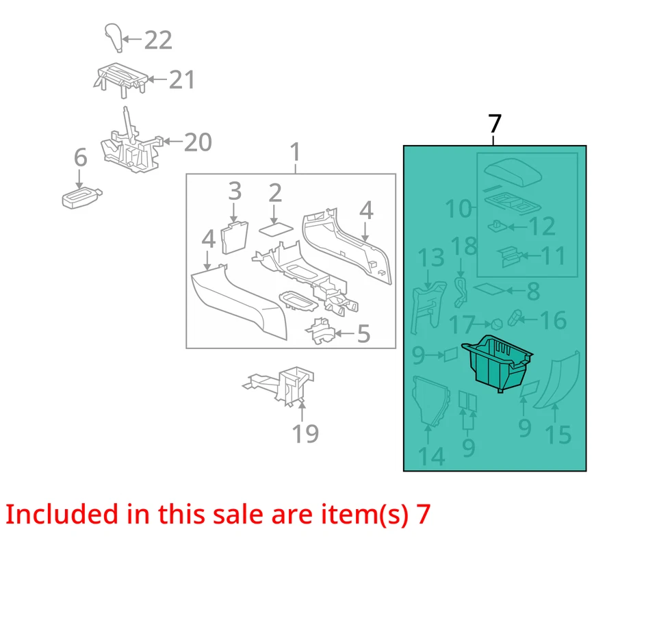 2005-2009 GM LACROSSE CONSOLE ASM 15839611 NEW OEM - Image 2 of 3