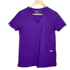 Figs Casma Three Pocket Scrub Top Ultra Violet Womens Size XS Purple Medical