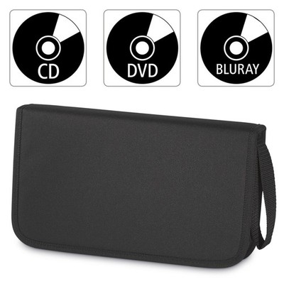 Hama CD DVD Blu-ray Tasche Wallet Mappe für 32 / 64 / 104 CDs aus Nylon, Schwarz