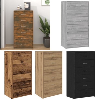 Sideboard 6 Schubladen Kommode Schrank Schubladenschrank Holzwerkstoff vidaXL