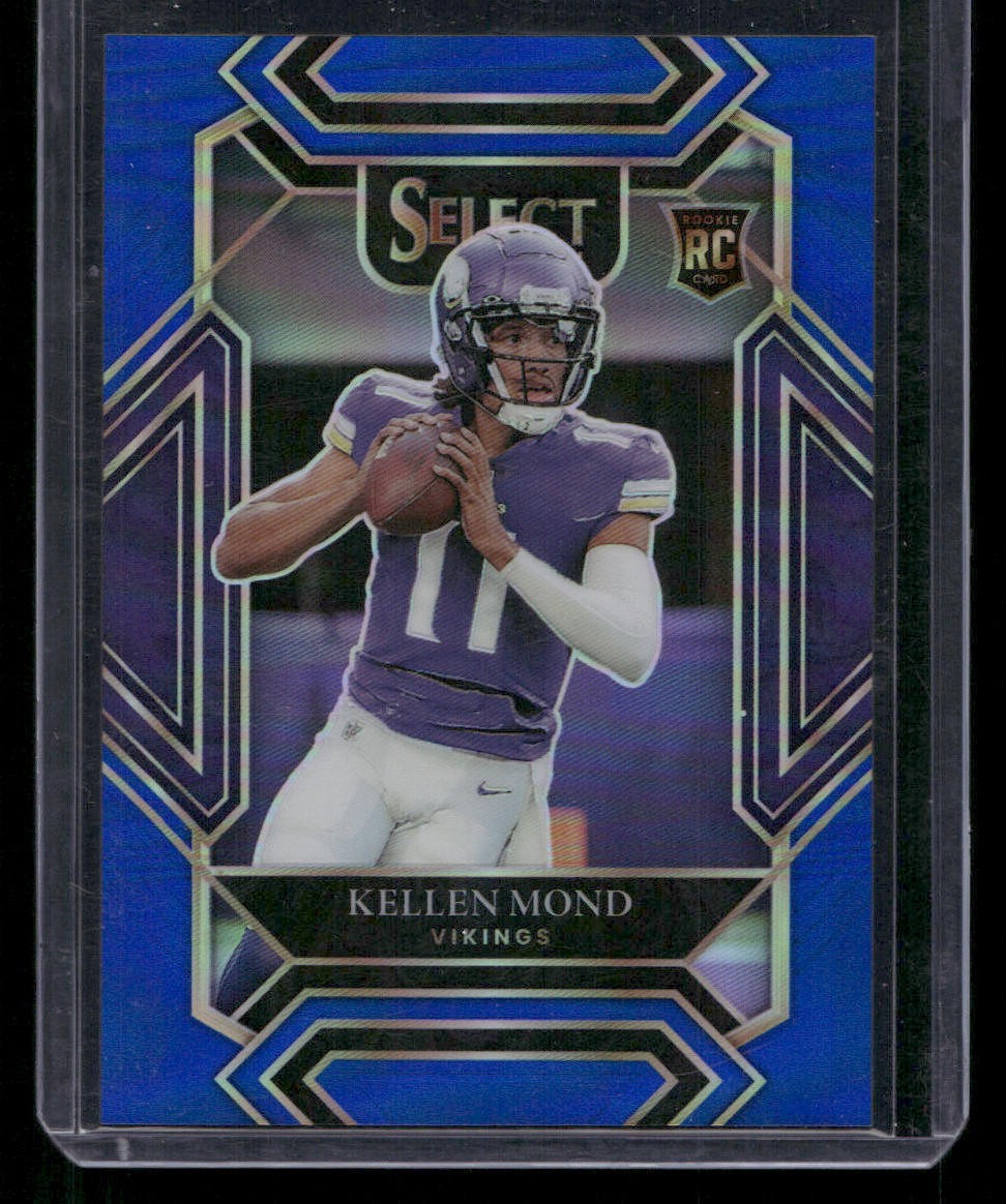 2021 Panini Select #264 Kellen Mond Blue Prizm #/99 Rookie