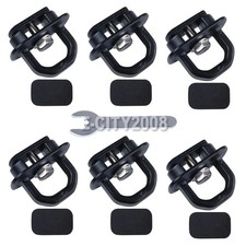 6pc Truck Bed Side Wall Anchors Retractable Tie Down Anchors For Dodge Ram 15-18