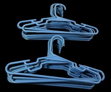 Children  s Clothes Hangers Lot of 18 Medium Blue Plastic Kids Wardrobe