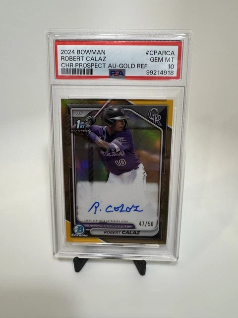 2024 1st Bowman Chrome Prospect Robert Calaz Gold /50