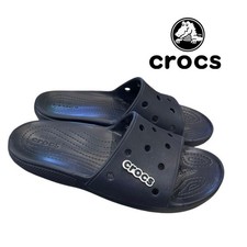 CROCS  Classic Unisex Men  s Women  s Navy Slides Sandals 10 12