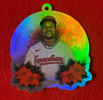 Jose Ramirez 2025 Topps Holiday Oversized Die-Cut Ornament #OO-18 - Guardians