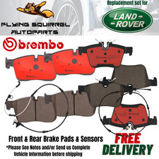 BREMBO Front And Rear Brake Pads +Sensor for Jaguar XF XE F-Type LR Rover Velar
