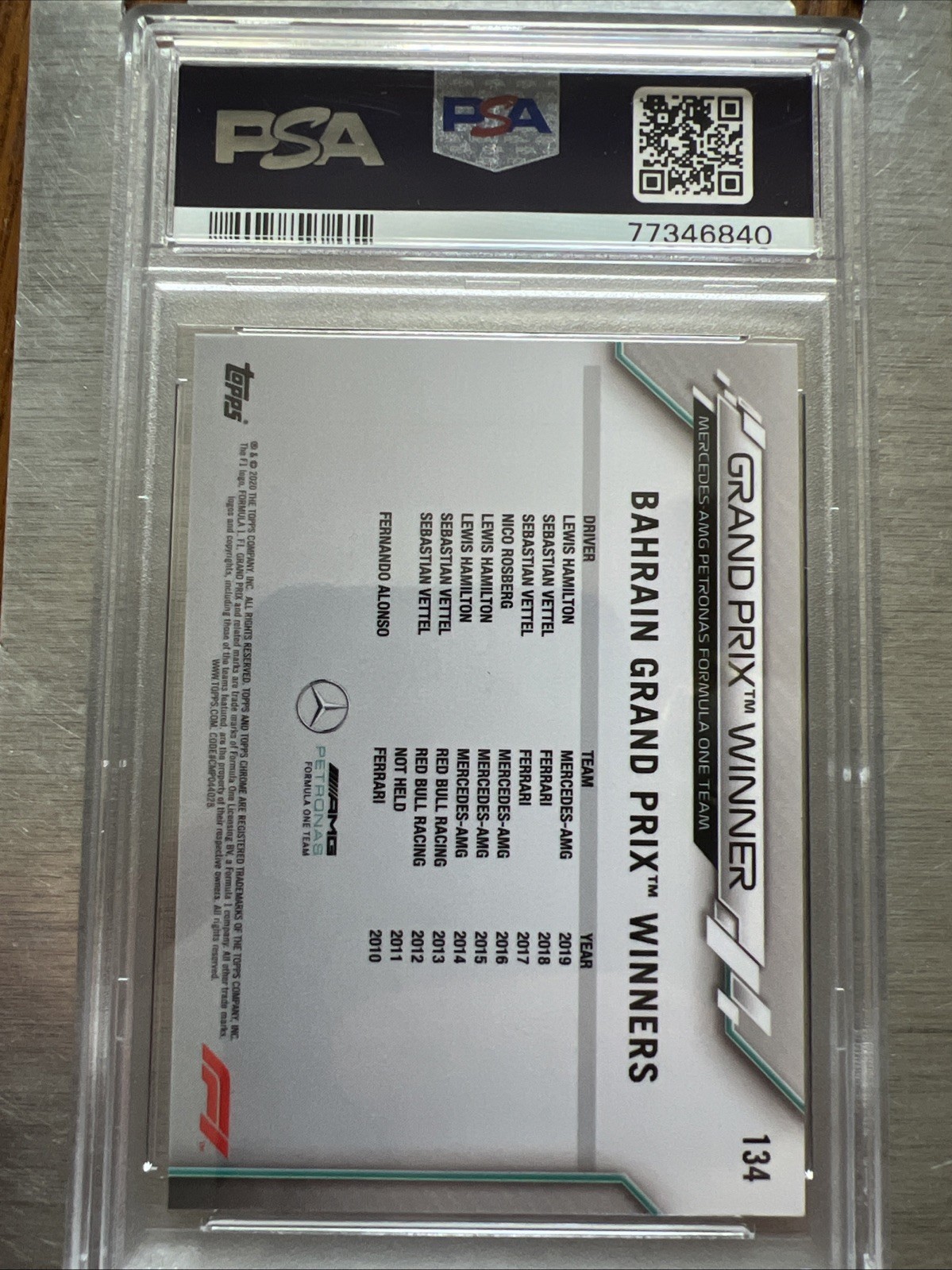 LEWIS HAMILTON 2020 TOPPS CHROME FORMULA 1 #134 PSA 9 MINT🔥HOT🔥INVEST🔥📈 view 2