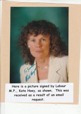 POLITICS  Signed Photograph - Kate Hoey Labour MP now in House of Lords