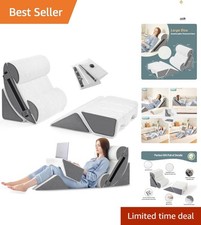6-Piece Adjustable Memory Foam Bed Wedge Pillow Set - Sleep Better, Heal Faster