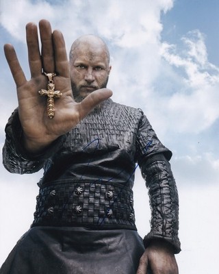 TRAVIS FIMMEL signed Autogramm 20x25cm VIKINGS in Person autograph COA