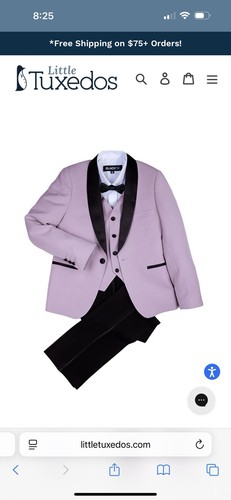 Kids “Black Tie” lavender suit size 10 in Boys - Picture 3 of 12