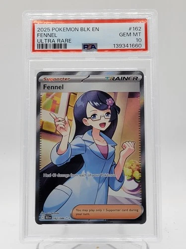 FENNEL 2025 POKEMON BLACK BOLT #162/086 ULTRA RARE PSA 10 Q3963