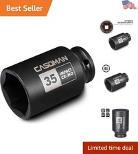 Durable 12 Drive 35mm Axle Nut Socket - Corrosion-resistant Cr-mo Steel Durable 12 Drive 35mm Axle Nut Socket - Corrosion-resistant Cr-mo Steel