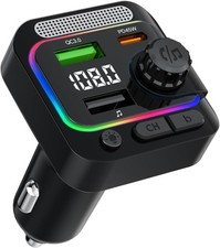 63W FM Transmitter Bluetooth Car Adapter, Wireless FM Bluetooth Transmitter