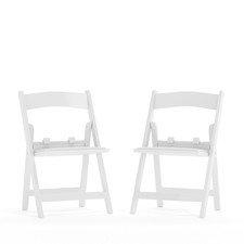 Flash Furniture Hercules Kids Folding Chairs Padded Seats Set Of 2 White Resin