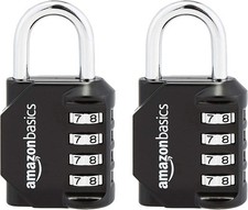   Secure 4-Digit Combination Lock 2-Pack in Black  Silver Keyless Convenience  