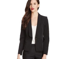 Ted Baker Eglan Working Title Blazer Jacket One Button Black Shawl Lapel 2 4 6 S
