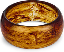 Chunky Acrylic Bangles Bracelets for Women Geometric Acrylic Resin Acetate Mottl