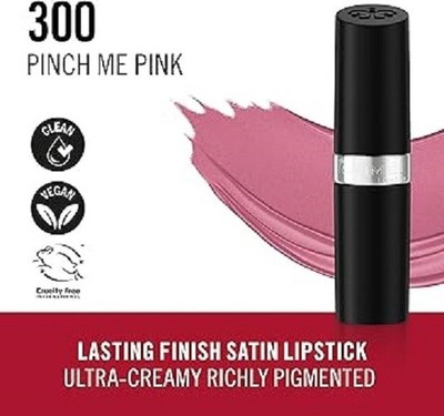 RIMMEL London Lasting Finish Lippenstift, Smooth + Creamy, 300 Pinch Me Pink Neu