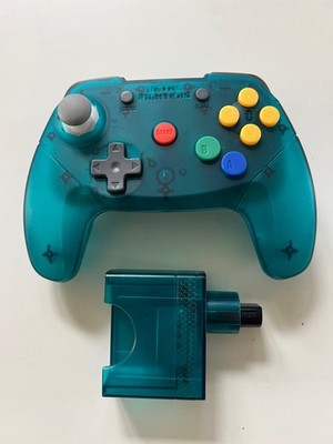 Brawler64 Wireless Edition Nintendo 64 Controller Clear Blue Great Condition 
