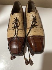 Stacy - Adams Dayton Ostrich Wing Tip Oxford Mens Shoes size 10 M