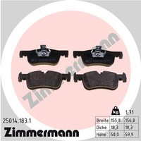 Bremsbelagsatz Scheibenbremse Zimmermann 25014.183.1 FüR F22 F21 BMW F23 F20 F87
