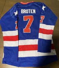 Neal Broten Team USA Jersey Hockey New Large NHL Fast Ship US Adult Men #7 US