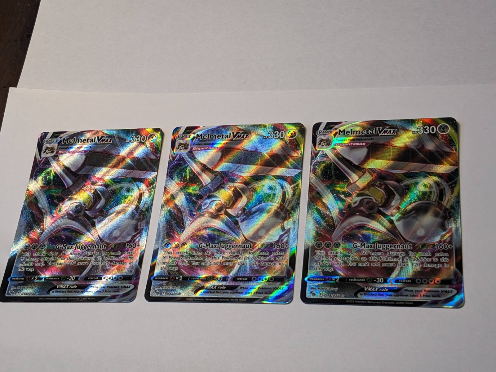 3x SET  -  Melmetal VMAX 048/078 | Ultra Rare Holographic | Pokémon GO Set | NM