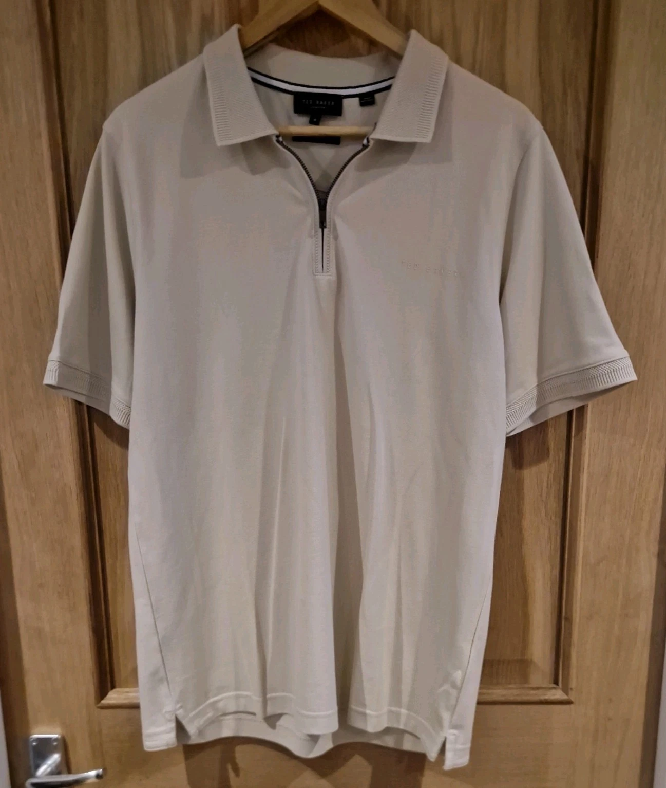 Men’s Ted baker 1/4 Zip Collared Sweater short Sleeve polo Size 4 Regular vgc
