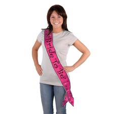 Beistle Pink Bride To Be Sash - Bachelorette  Party Supply  Decoration
