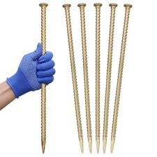 16 Inch Rebar Stakes - 1/2 Inch Diameter Galvanized Steel Ground Anchors - He...