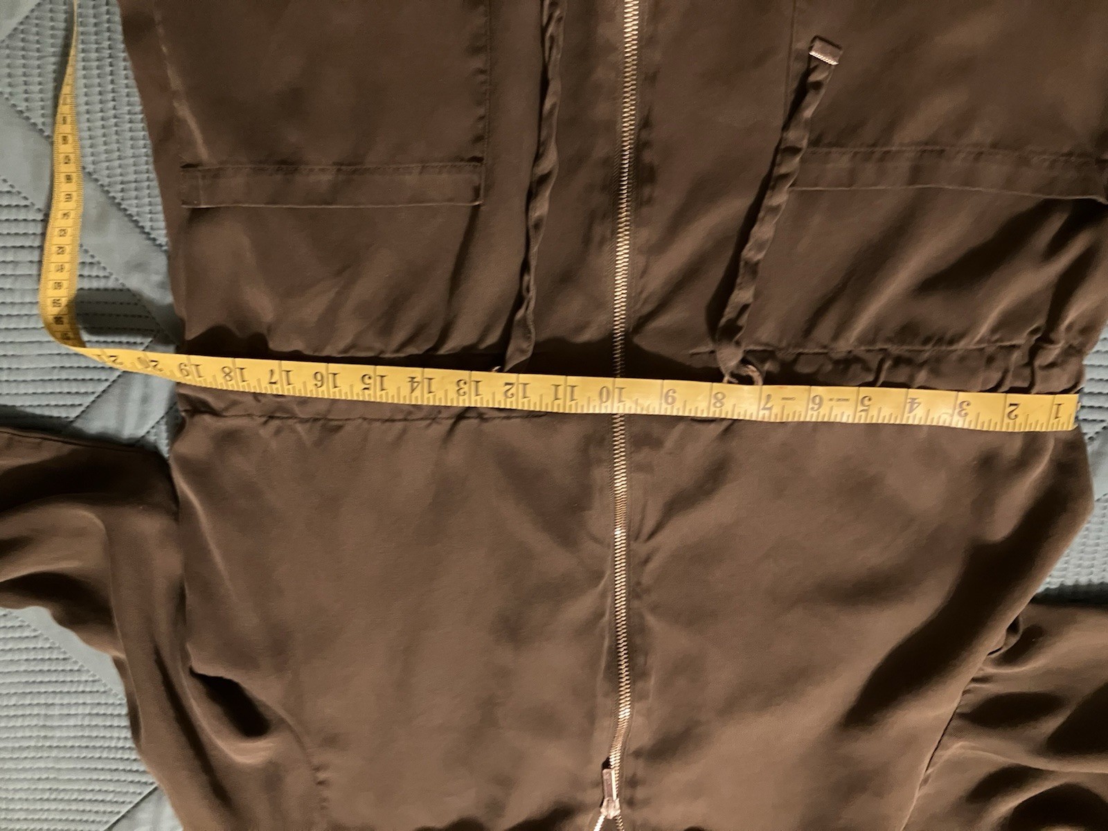 Zara Basic Brown Shirt Jacket Size Medium With Zi… - image 11