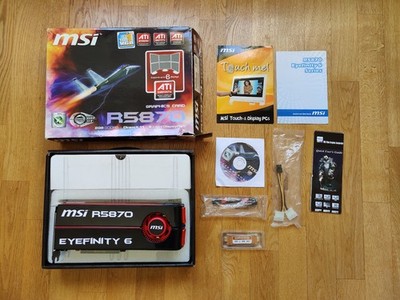 MSI Radeon HD 5870 Eyefinity 6 ATI 2GB GDDR5 6x mDP OVP komplettes Zubehör