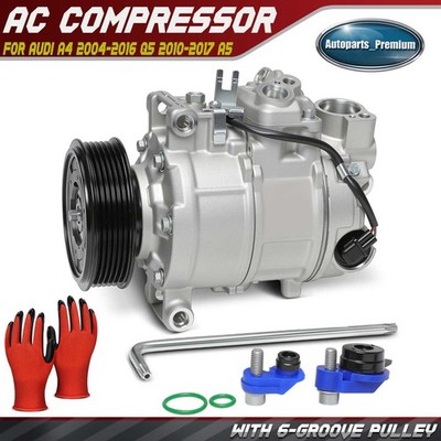 AC Compressor w/ Clutch for Audi A4 2004-2016 Q5 2010-2017 A5 2010-2014 A6 2006