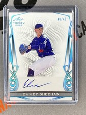 2023 Leaf Trinity Autograph Platinum #BA-ES1 Emmet Sheehan DODGERS Auto /49 