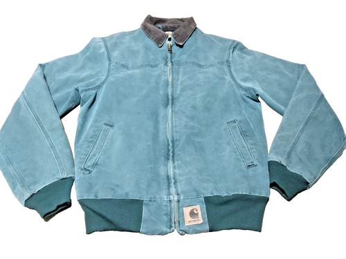 Vintage 90's Carhartt J14HTG Santa Fe Jacket Hunter Green Size MED TALL Rare - Image 1