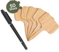 Fairfield Pflanzenschilder Set 50 StüCk – T-Form Holz Pflanzenetiketten Mit Wass