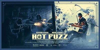Hot Fuzz By Juan Ramos  -  Edgar Wright Nick Frost Simon Pegg Vice Press Poster