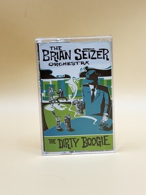 The Brian Setzer Orchestra THE DIRTY BOOGIE Cassette Tape 1998 Rock This Town