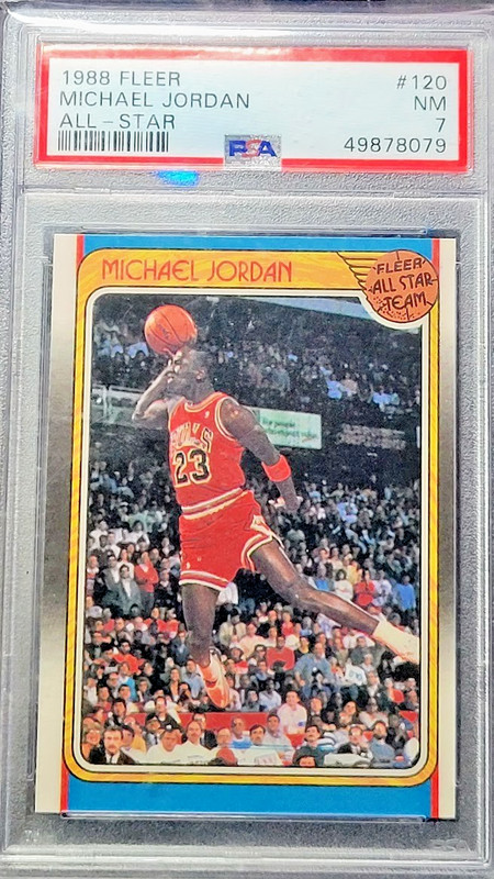 1988 Fleer Michael Jordan All-Star #120 PSA 7 NM Rare Vintage Bulls HOF Card