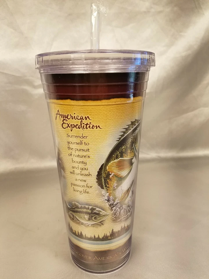 Bajo American Expedition boca grande 24 oz. vaso acrílico aislado doble pared  Foto 2 de 4