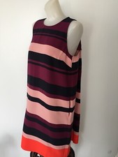 ANN TAYLOR Summer Dress Women’s Size Medium Petite Striped Multicolor