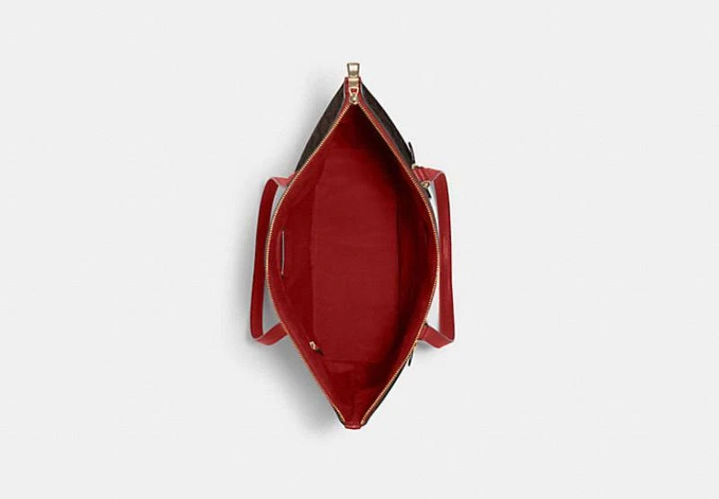 Punta con cerniera in tela nuova con etichette Coach Gallery 79609