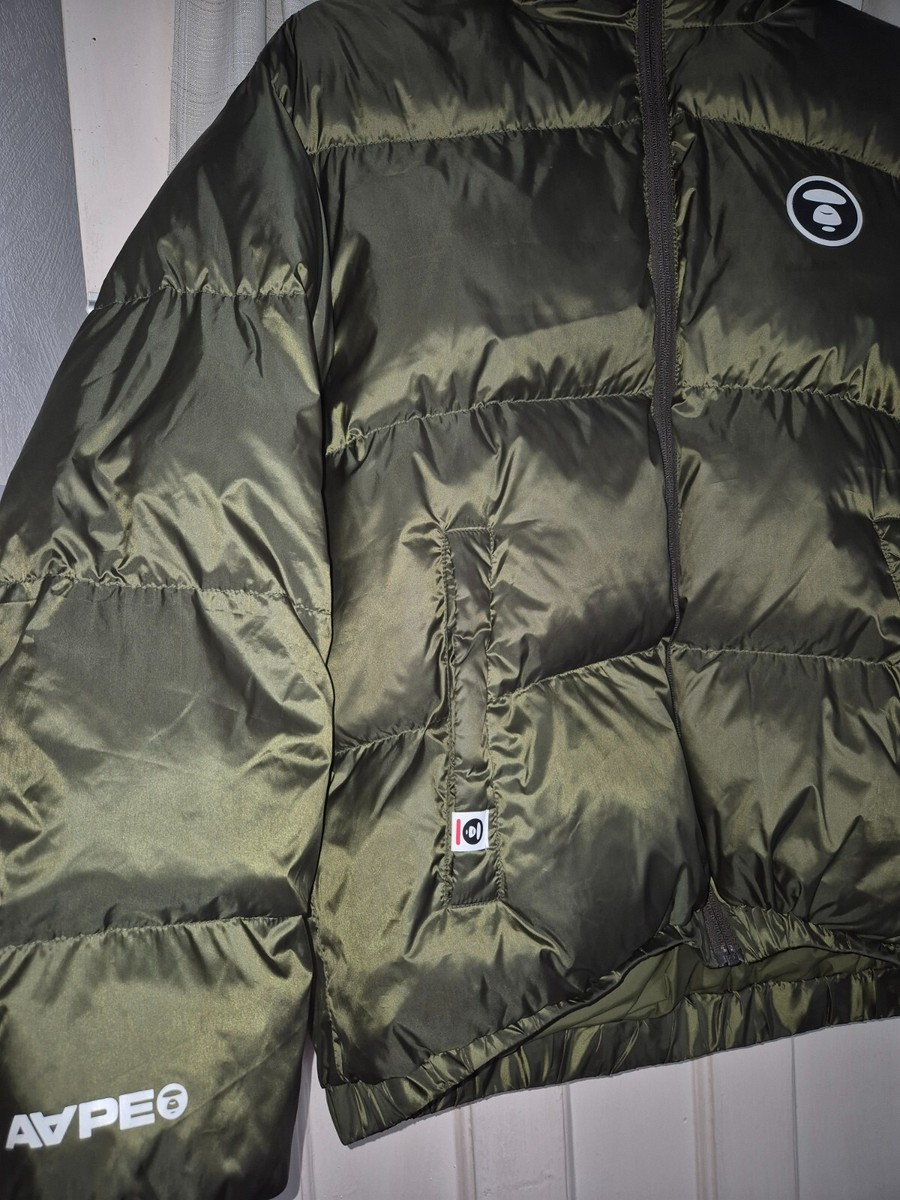 AAPE By A Bathing Ape Khaki Padded Puffer Jacket | eBay UK