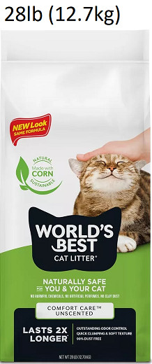World's Best Original Unscented odour control Cat Litter - 28lb (12.7kg)