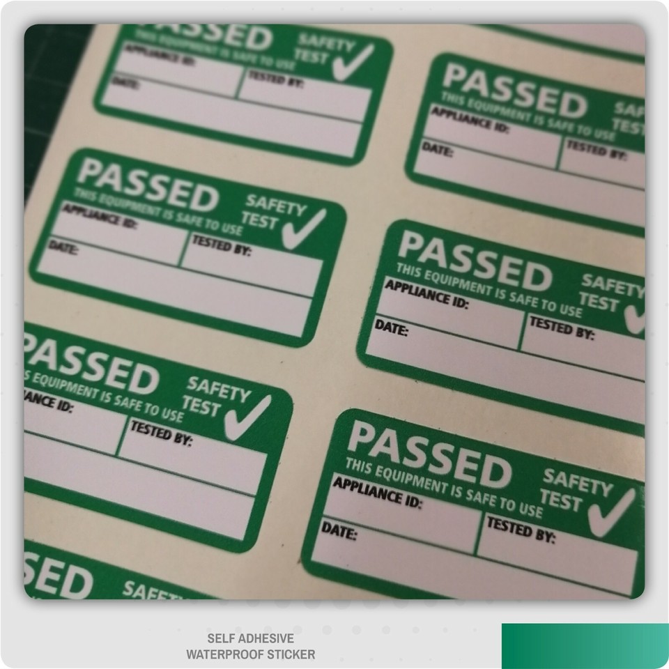 PAT Test Passed or Failed Stickers Electrical Safety Self Adhesive ...