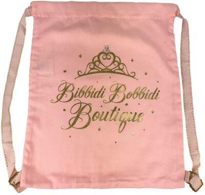 Disney Parks Official Baby Pink Bibbidi Bobbidi Boutique Drawstring Backpack Disney Parks Princess Bibbidi Bobbidi Boutique Pink Light  main image 3